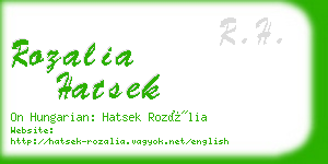 rozalia hatsek business card